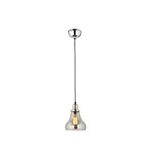 LampaLuce Lampaluce Cono Modern Sarkıt Salon Avizesi Tekli Krom 20x70cm Krom Ampul Hariçtir. Malzemesi: Metal Başlık Rengi: Füme Başlık Malzemesi: CamDuy Tipi : E27 Duylu