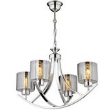 LampaLuce Lampaluce Culla Klasik Tasarım Modern Dekortaif Avize 4'lü Krom Krom 4 X E27 Ampul Maksimum 60w Çap: 50 Cm Yükseklik: 80 Cm Malzeme: Metal - Cam Ampul Dahil DeğildirDuy Tipi : E27 Duylu
