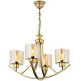 LampaLuce Lampaluce Culla Klasik Tasarım Modern Dekortaif Avize 4'lü Sarı Sarı 4 X E27 Ampul Maksimum 60w Çap: 50 Cm Yükseklik: 80 Cm Malzeme: Metal - Cam Ampul Dahil DeğildirDuy Tipi : E27 Duylu
