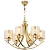 LampaLuce Lampaluce Culla Klasik Tasarım Modern Dekortaif Avize 6'lı Sarı Sarı 6 X E27 Ampul Maksimum 60w Çap: 60 Cm Yükseklik: 85 Cm Malzeme: Metal - Cam Ampul Dahil DeğildirDuy Tipi : E27 Duylu