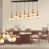 LampaLuce Lampaluce Forte Modern Tasarımlar Salon Oturma Odası Sarkıt Yemek Masası Üzeri Avizesi 7'li Eskitme
