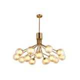 LampaLuce Lampaluce Forti Modern Tasarım Sarkıt Avize 15'li Sarı 60x90cm Sarı Ampul Hariçtir. Malzemesi: Metal Başlık Rengi: Bal Rengi Başlık Malzemesi: CamDuy Tipi : G9 Duylu