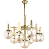 LampaLuce Lampaluce Sfera Modern Tasarım 9'lu Avize Sarı Sarı 9 X E14 Ampul Maksimum 40w Çap: 55 Cm Yükseklik: 60 Cm Malzeme: Metal - Cam Ampul Dahil DeğildirDuy Tipi : E14 Duylu