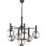 LampaLuce Lampaluce Spazio Modern Tasarım 7'li Avize Siyah Siyah 7 X E14 Ampul Maksimum 40w Çap: 55 Cm Yükseklik: 60 Cm Malzeme: Metal - Cam Ampul Dahil DeğildirDuy Tipi : E14 Duylu