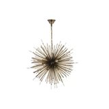 Lampaluce Riccio-2 Modern 9'Lu Sarkıt Avize 55Cm Eskitme Sarı Taşlı