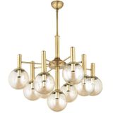 Lampaluce Sfera Modern Tasarım 9'lu Avize Sarı