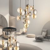 Lampaluce Valentina Modern Tasarımlar Camlı Avize 5li - Eskitme - 15