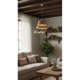 Lampega rattan bambu hasır avize