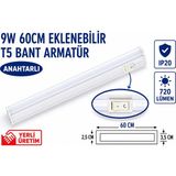 Lampist 60CM 9W T5 Ledli Bant Armatür 6500K - Özel değer giriniz... - 6500K - Beyaz
