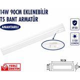 Lampist 90CM 14W T5 Ledli Bant Armatür 6500K - Özel değer giriniz... - 6500K - Beyaz