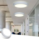 Lamptime 24 W Led Panel - Beyaz Işık (6500K) - Beyaz Kasa - Yuvarlak - Sıva Üstü - 260613