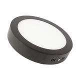 LAMPTIME Sıva Üstü Slim LED Downlight Siyah Gövde 16 W Yuvarlak - Gün Işığı