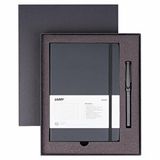 Lamy B3S-317 Yumuşak Kapak Defter A5 96 Yaprak Çizgili Siyah ve Safari Mat Siyah Roller Kalem