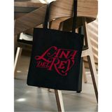 Lana Del Rey Siyah Kanvas Tote Bag Bez Çanta, Pinterest Çanta, Kitap Çantası - 10D-Krem