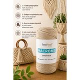 Lanaprime Makrome örgü ipi (1,4mm) 230mt. Çanta Ipi 200 gr polypropilen Renk No:02