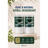 LaNaturel Doğal Deodorant Mineral Tuz Taşı Erkek Kokusuz Kristal Deo 2'li Avantaj Paketi