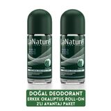 LaNaturel Doğal Deodorant Roll-on Erkek Okaliptüs Kokulu. 2'li Avantaj Paketi