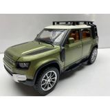 Land Lover Defender Jip Diecast Metal Oyuncak Model Araba 20 Cm Sesli Işıklı Kaput Bagaj Açılabilir Haki