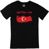 Land That I Love Türkiye Siyah Tişört - XS