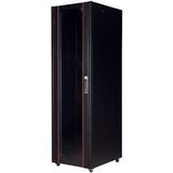 Lande 36U 600x600 Siyah Tekerlekli Rack Kabin