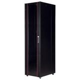 Lande 42U 600x800 Siyah Tekerlekli Rack Kabin