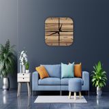 LandiWork Tasarım Atölyesi Ahşap Duvar Saati, Modern Duvar Saati, Ahşap Ev Duvar Saati, Kare Duvar Saati, Squares