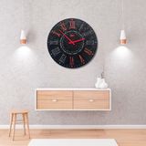 LandiWork Tasarım Atölyesi Büyük Dokulu Duvar Saati, 60cm, Dekoratif Duvar Saati, Salon Duvar Saati, Premium Duvar Saati