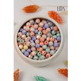 LANDOFACCESSORY 1. KALİTE RENKLİ AKRİLİK BONCUK - 8 MM BONCUK-KOLYE,BİLEKLİK,TOKA - AKSESUARI - 25 GR MİX 60 ADET