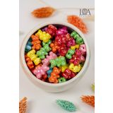 LANDOFACCESSORY 1. KALİTE RENKLİ AKRİLİK BONCUK - JELİBON BONCUK-KOLYE,BİLEKLİK,TOKA - AKSESUARI - 25 GR MİX 25 ADET