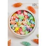 LANDOFACCESSORY 1. KALİTE RENKLİ AKRİLİK BONCUK - KELEBEK BONCUK-KOLYE,BİLEKLİK,TOKA - AKSESUARI - 25 GR MİX 70 ADET