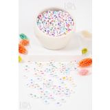 LANDOFACCESSORY 4x7 Mm Plastik Yassı Karışık Harf, Karışık Renkli A-z Harf Boncuk -(25 GRAM ~ 150 ADET)