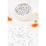 LANDOFACCESSORY 4x7 Mm Plastik Yassı Karışık Harf, Siyah Beyaz Karışık A-z Harf Boncuk - (25 GRAM ~ 150 ADET)
