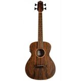 Lanikai Fb-Ebu Elektro Bas Ukulele (Profesyonel - Akasya Gövde) | Kısa Skala (Short Scale), Bas Gitar Akort Düzeni, Dahili Preamp Ve Ekolayzer | Ölçüler: 21 Perde / Bas Ukulele Formu