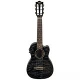 Lanikai Qm-Bkceg Quilted Maple Elektro Guitalele - Siyah (Profesyonel - Sahne Serisi) | Kapitone Akçaağaç (Quilted Maple) Gövde, Dahili Preamp Ve Akort Cihazı, Guitalele Formunda Geniş Ses Aralığı | Ö