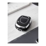 Lanitra Renault Clio 1 - 2 Twingo Master Kangoo 1 Symbol Uyumlu Tek Buton Nano Anahtar Kılıfı Siyah-Gümüş