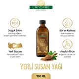 Lanorre %100 Soğuk Sıkım Analizli Yerli Tohum Susam Yağı 150ML (Susam Yağı) Çok Amaçlı, %100 Saf & Doğal - 1 Adet - 150 ML