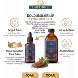 Lanorre %100 Soğuk Sıkım Keten Tohumu Yağı Ev & Çanta Seti (150ML + 50ML)%100 Saf ve Doğal Flax Seed Oil - 150 ML + 50 ML Set