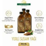 Lanorre %100 Soğuk Sıkım Yerli Tohum Susam Yağı 150ML+150ML+150ML (3ADET) (Susam Yağı) Çok Amaçlı, %100 Saf & Doğal - 3 Adet - 150 ML