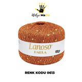 Lanoso Parla 0613 - Yumuşak Simli Pullu El Örgü İpi - %75 Glitter Yarn %25 Payette&Sim 217mt 25gr TEK YUMAK
