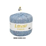 Lanoso Parla 4051 - Yumuşak Simli Pullu El Örgü İpi - %75 Glitter Yarn %25 Payette&Sim 217mt 25gr TEK YUMAK