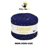 Lanoso Parla 5451 - Yumuşak Simli Pullu El Örgü İpi - %75 Glitter Yarn %25 Payette&Sim 217mt 25gr TEK YUMAK