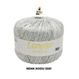 Lanoso Parla 5551 - Yumuşak Simli Pullu El Örgü İpi - %75 Glitter Yarn %25 Payette&Sim 217mt 25gr TEK YUMAK