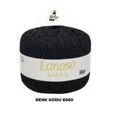 Lanoso Parla 6060 - Yumuşak Simli Pullu El Örgü İpi - %75 Glitter Yarn %25 Payette&Sim 217mt 25gr TEK YUMAK