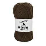 Lanoso Süed Chenille El Örgü İpi, Kahverengi 992 Yarn