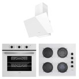 Lanova Mano 2106TW01 - G16400-202 - 3220W6 Beyaz 3'lü Cam Ankastre Set