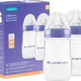 Lansinoh 2x240 ml Biberon ve M +3 Ay Natural Wave Biberon Emziği