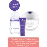 Lansinoh® Giyilebilir Tekli Göğüs Pompası Avantaj Seti (160ML Pp Biberon + Hpa Lanolin Göğüs Ucu Kremi 40ML
