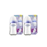 Lansinoh mOmma Glass Feeding Bottle Cam Biberon Small 160 ml, 2 Adet