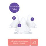 Lansinoh Natural Wave Biberon Emziği, Hızlı Akışlı, 6 Ay+, 3'lü Avantaj Paketi, 6 Adet