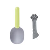 Lanyihome Çok İşlevli 2'si 1 arada Küçük Silikon Evcil Hayvan Maması Kutu Kaşık Mini Spatula + Plastik Evcil Hayvan Kedi Maması Kepçe, Çantalı Sızdırmazlık Klipsi Kulp Köpekler/Kediler/Kuşlar için